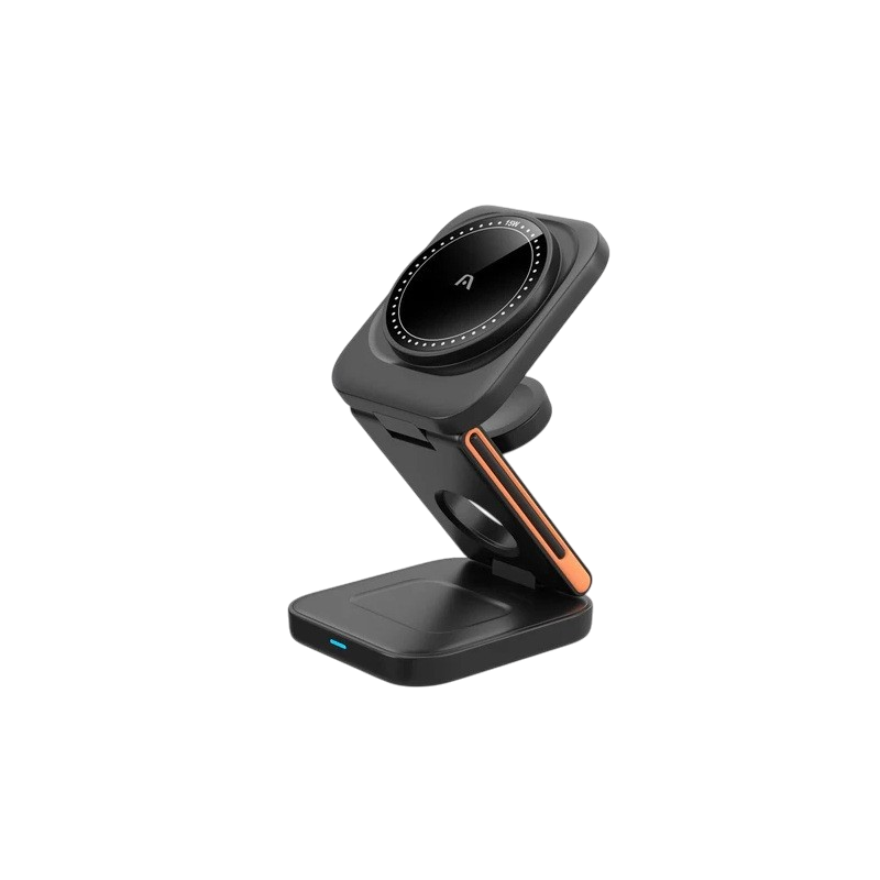 Cargador inalambrico plegable argom s4 3en1 arg-ac-0144bk hasta 15w