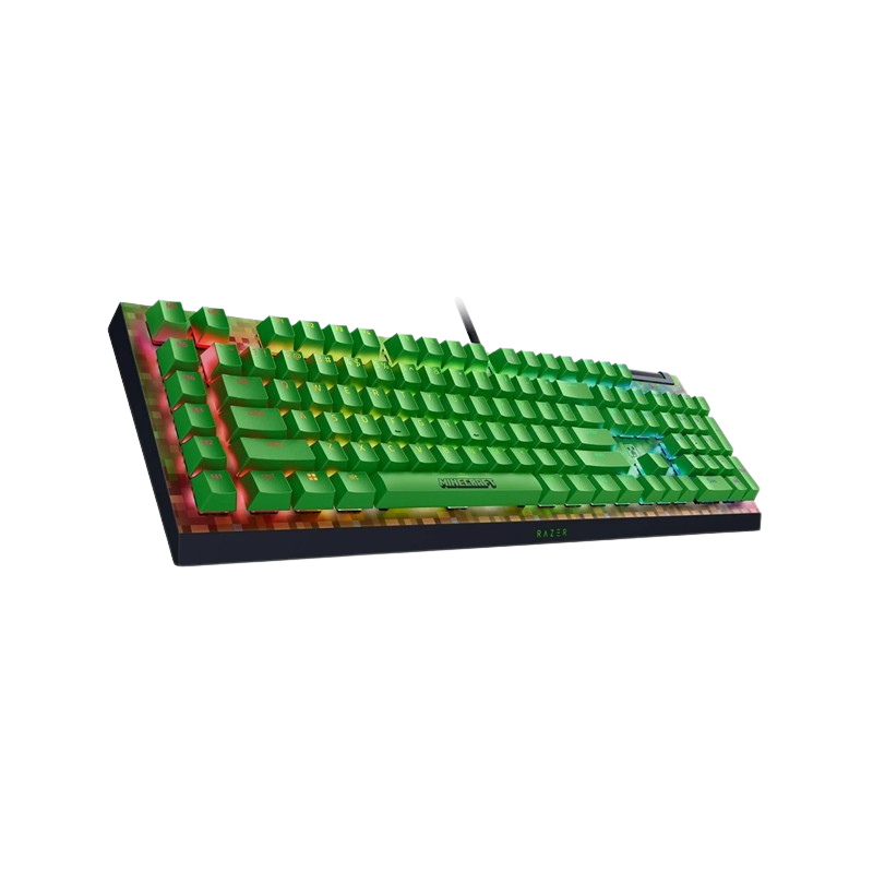 Teclado mecanico usb razer blackwidow v4 x rgb minecraft edition rz03-04704100-r3m1 sw green