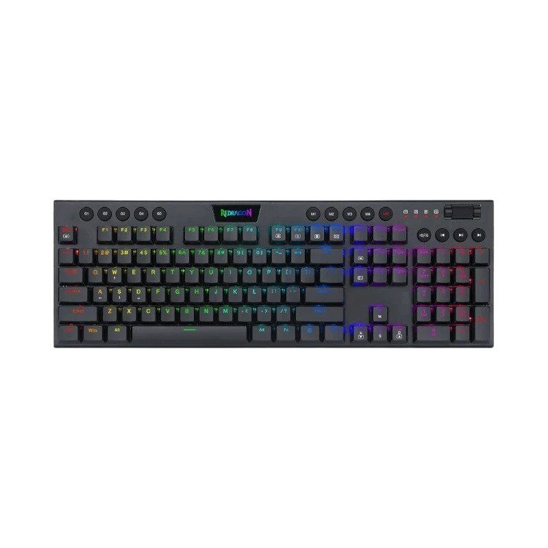 Teclado mecanico usb redragon horus k619-rgb switch red low profile