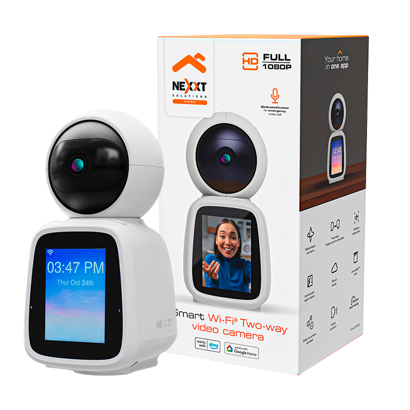 Camara de videovigilancia fhd panoramica con pantalla nexxt nhc-ip20