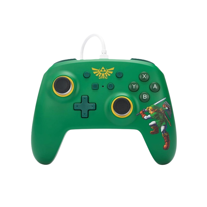 Control alambrico de nintendo switch powera hyrule defender verde